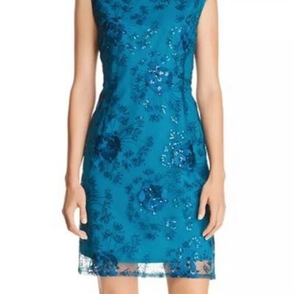 Nanette Lepore Dark Teal Sparkle Cocktail Dress Size 14 Womens Large Stunning - Picture 1 of 5